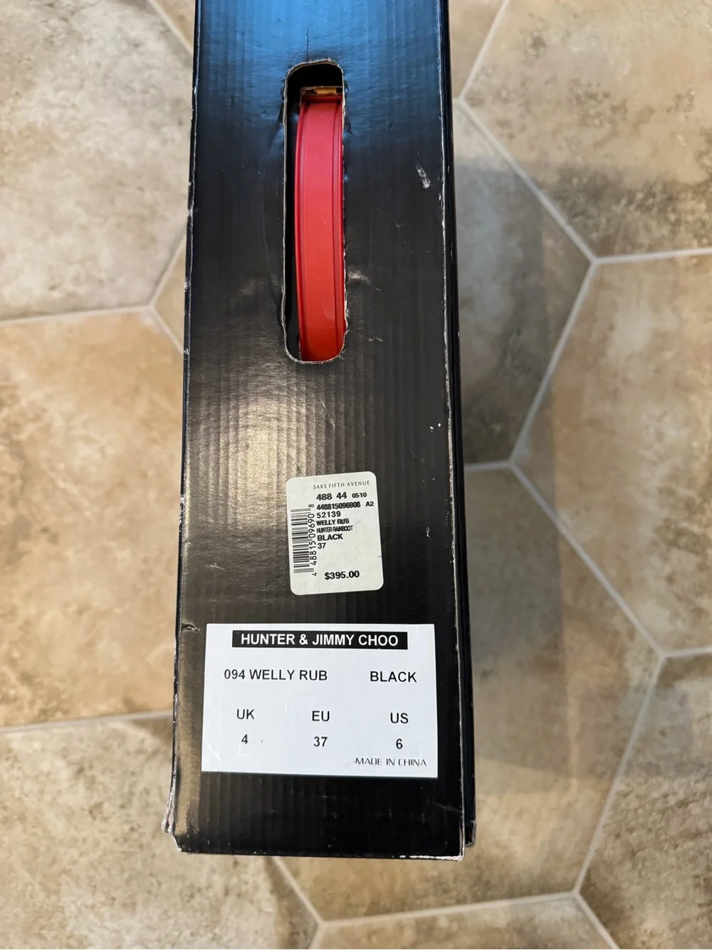 Hunter & Jimmy Choo Limited Edition Black Croc-Embossed Tall Rain Boots